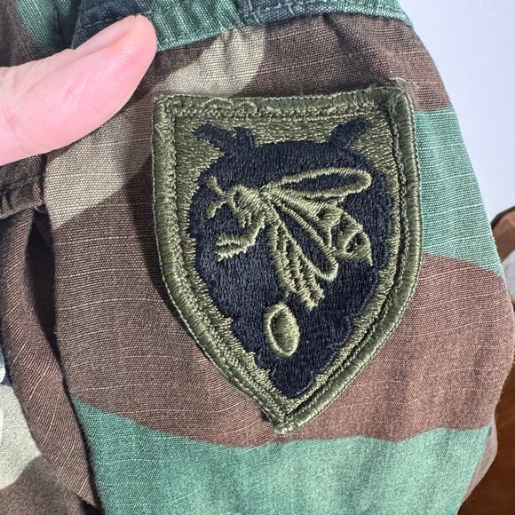 Military Woodland Camouflage Hot Weather Coat Men M Reg Green Rip Stop Pocket - Picture 4 of 13